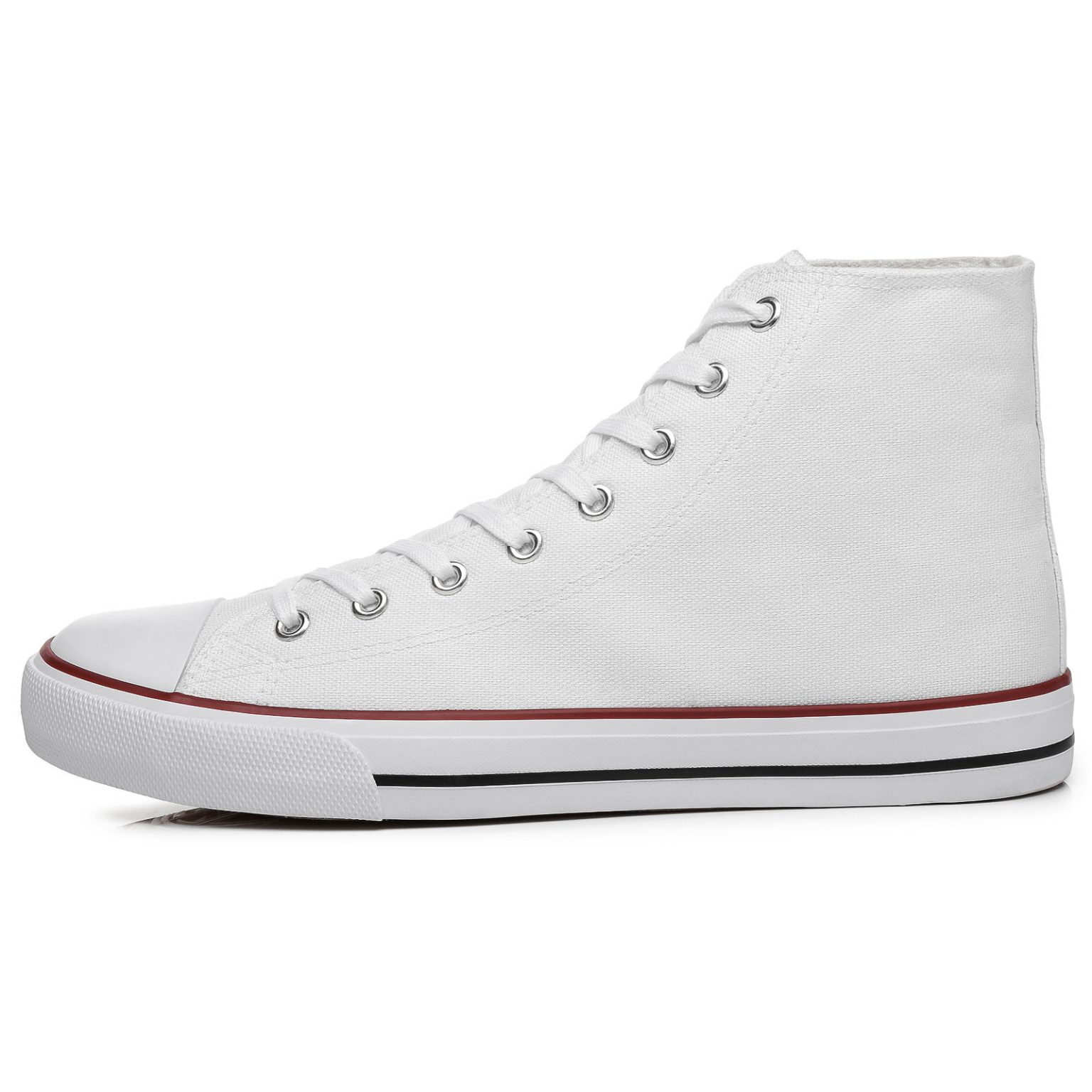 plain white canvas trainers
